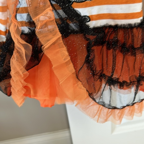 Nannette Kids Halloween Cat/Kitten Dress w Tiered Orange Tulle Skirt 18 Mos. - Picture 7 of 11